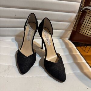 Sparkle black heels Kristin Cavallari edition by Chinese laundry sz8.5 w 3 inch